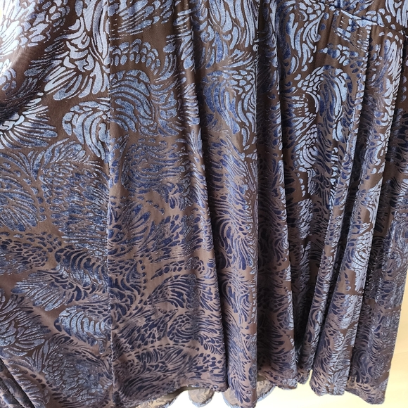 Torrid blue velor print dress size 4X plus size - Picture 5 of 11